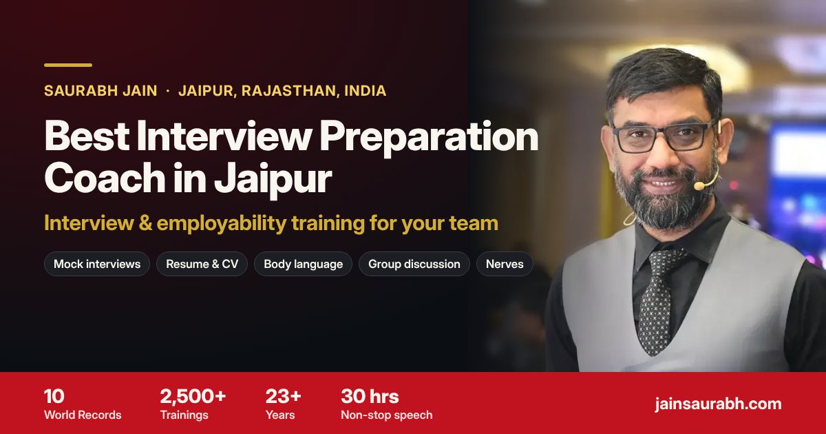 Saurabh Jain, best Interview Preparation Coach in Jaipur, Rajasthan, India