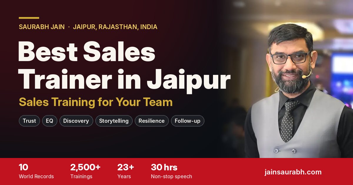 Saurabh Jain, best Sales Trainer in Jaipur, Rajasthan, India